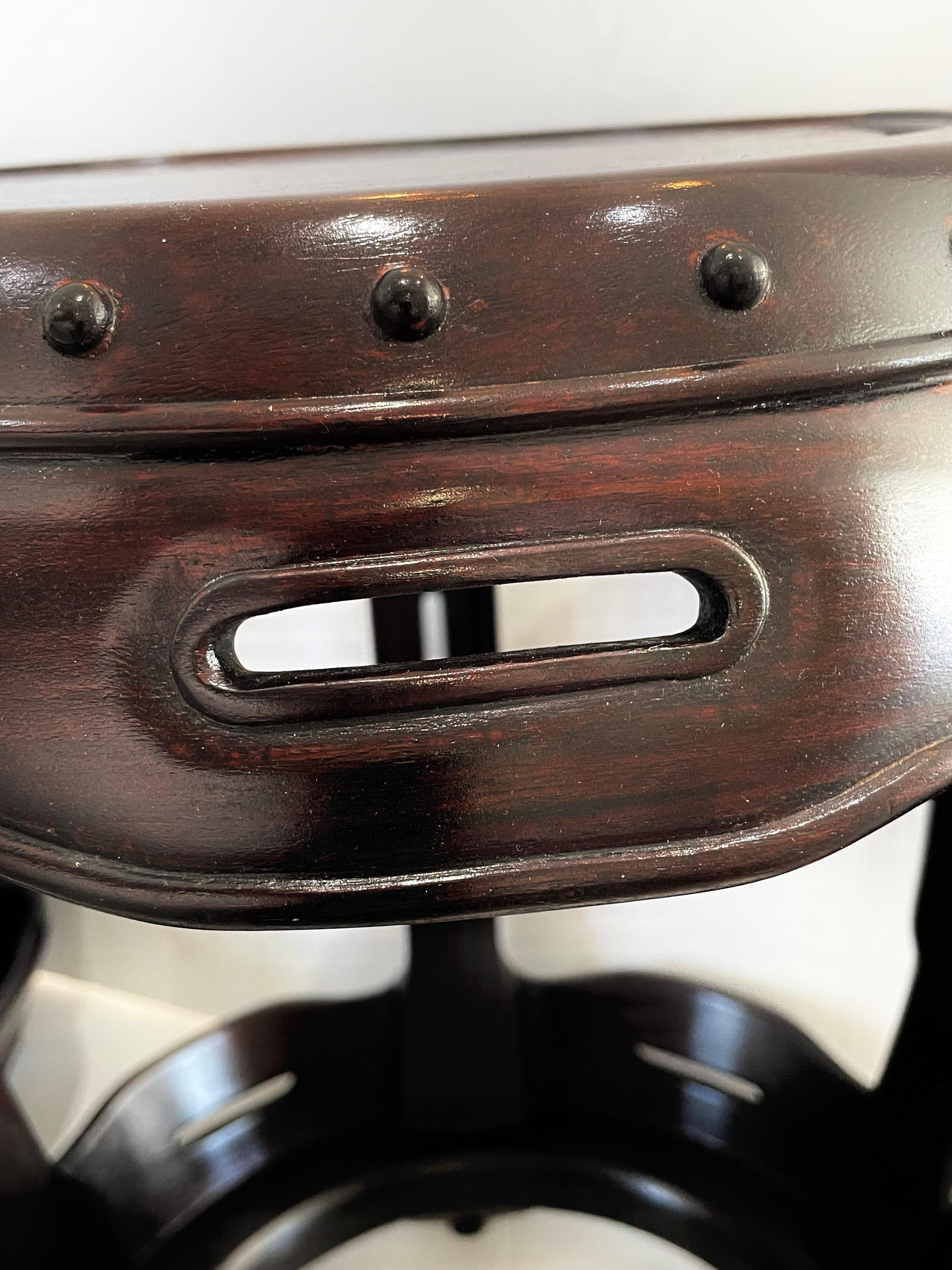 Pair of Chinese Garden Stools in Rosewood and Burlwood For Sale 6