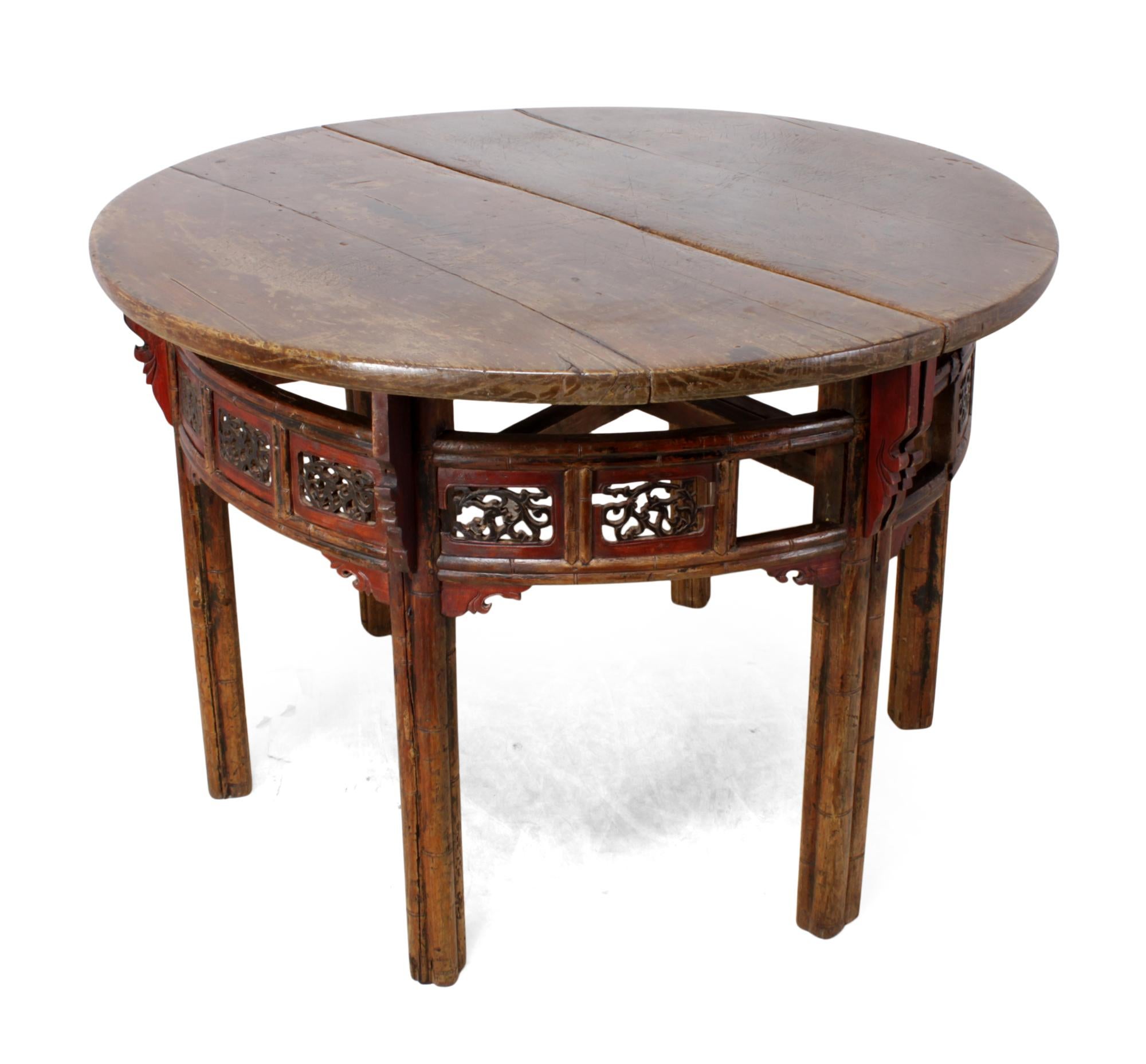 Other Pair of Chinese Half Moon Console Tables, circa 1860 For Sale