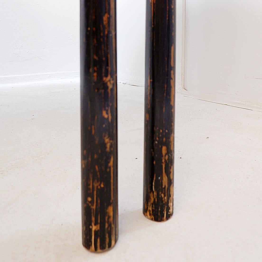 Pair of Chinese Half-Moons - Center Table and folding traveler's chair For Sale 7