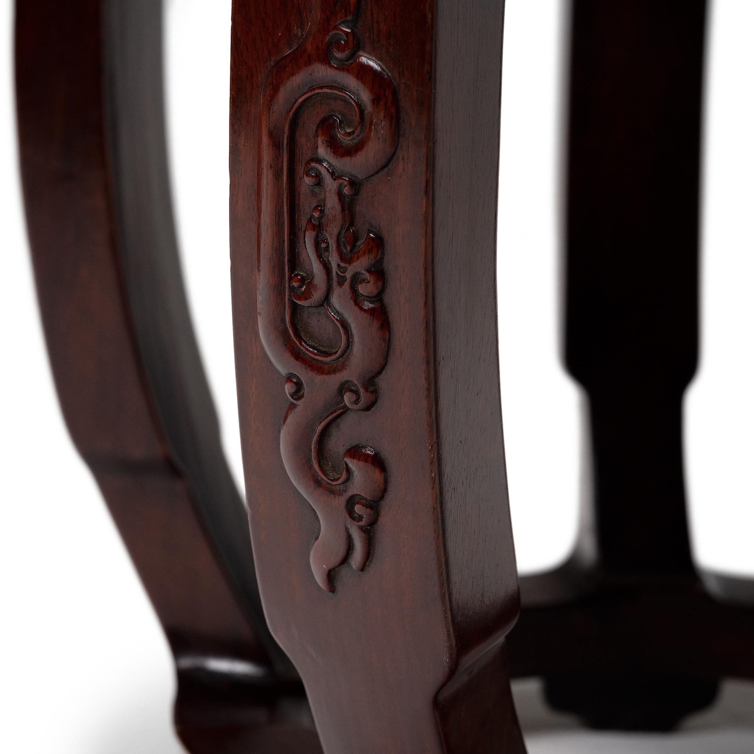20th Century Pair of Chinese Hardwood Drum Stools For Sale