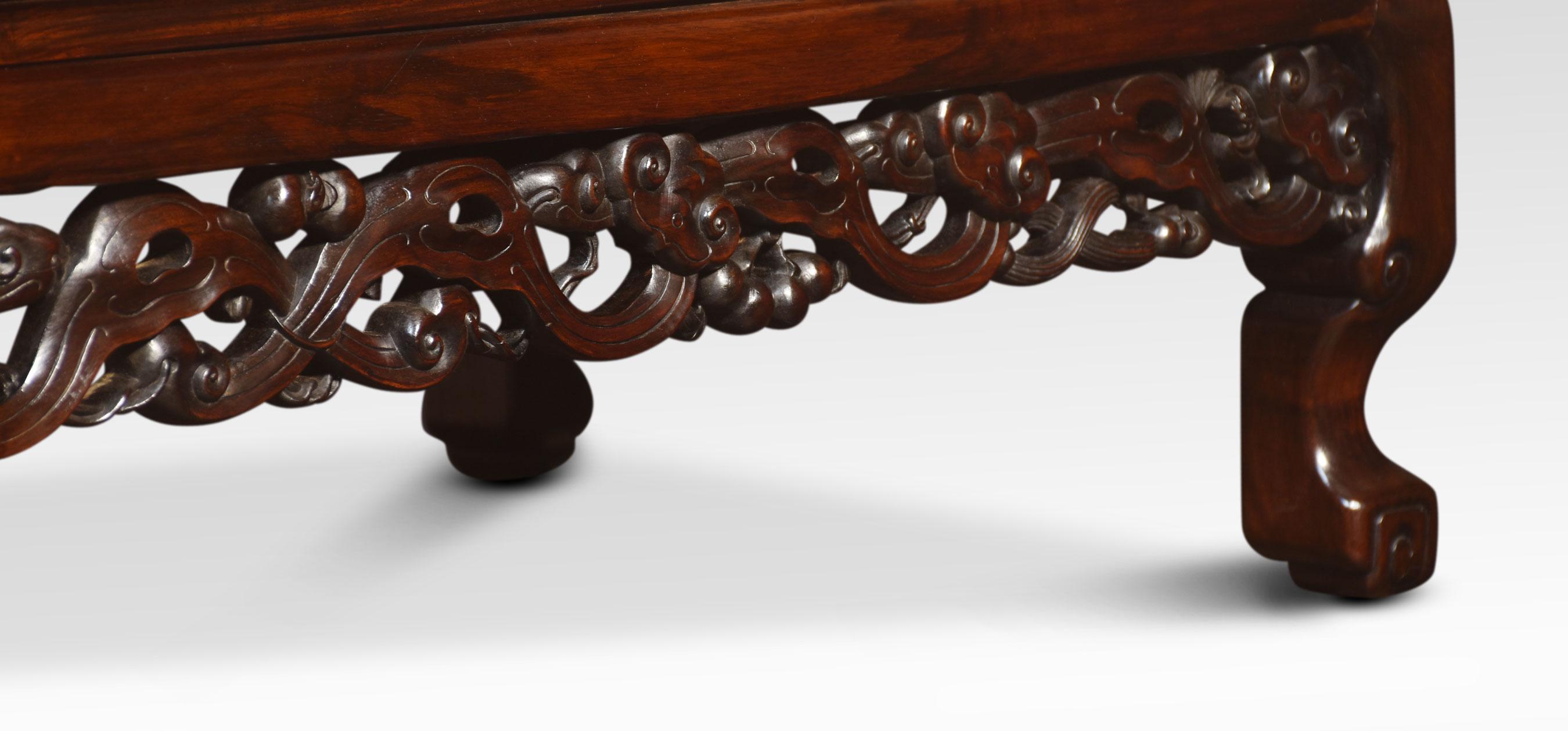 19th Century Pair of Chinese hardwood low coffee tables For Sale