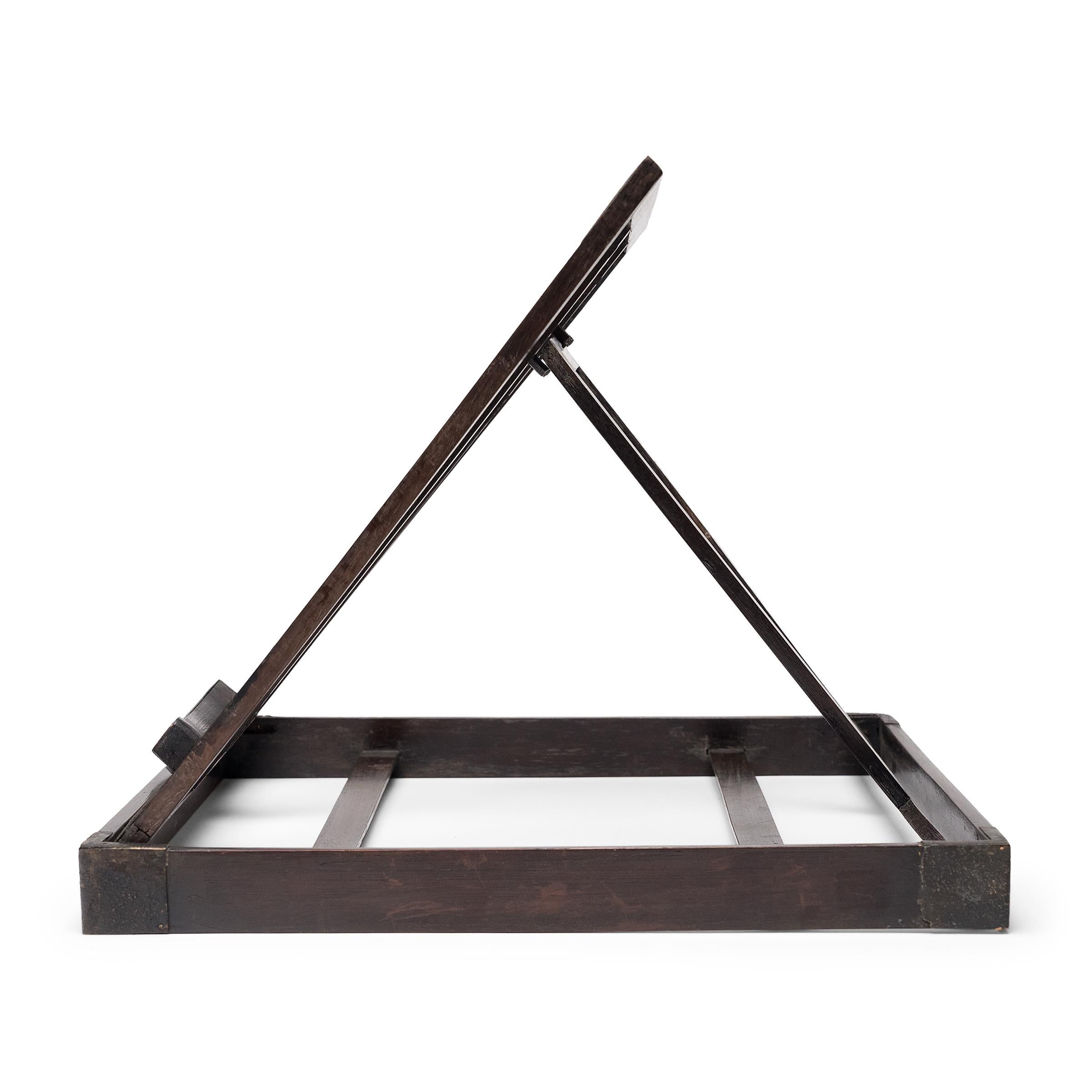 Paar chinesische Hartholz-Spiegelständer, um 1850 im Angebot 4