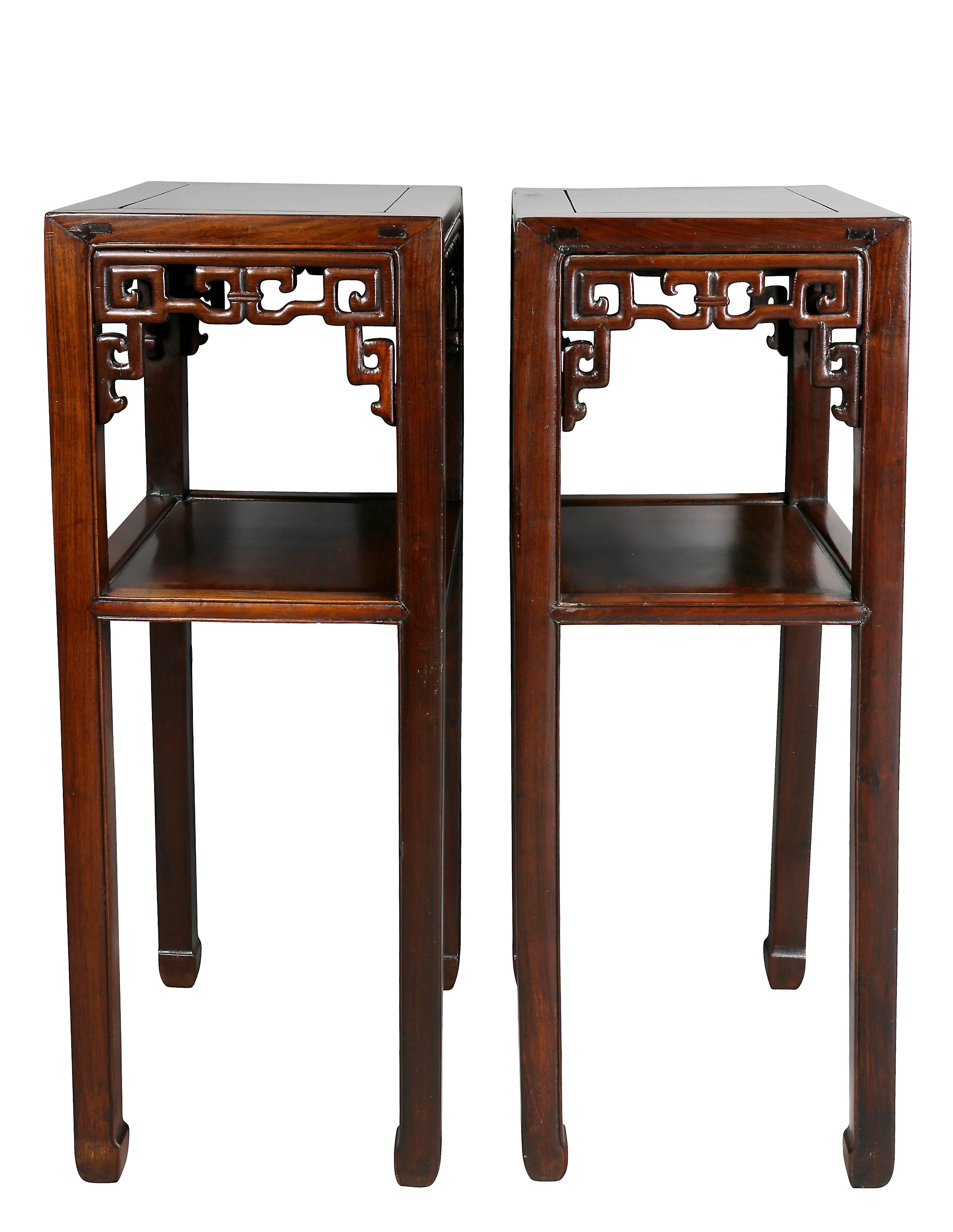 Pair of Chinese Hardwood Tall Tables 3