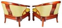 Pair of Chinese Horse Shoe Shaped Armchairs