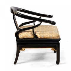 Pair of Chinese Horseshoe Shaped Chairs in the Style of James Mont