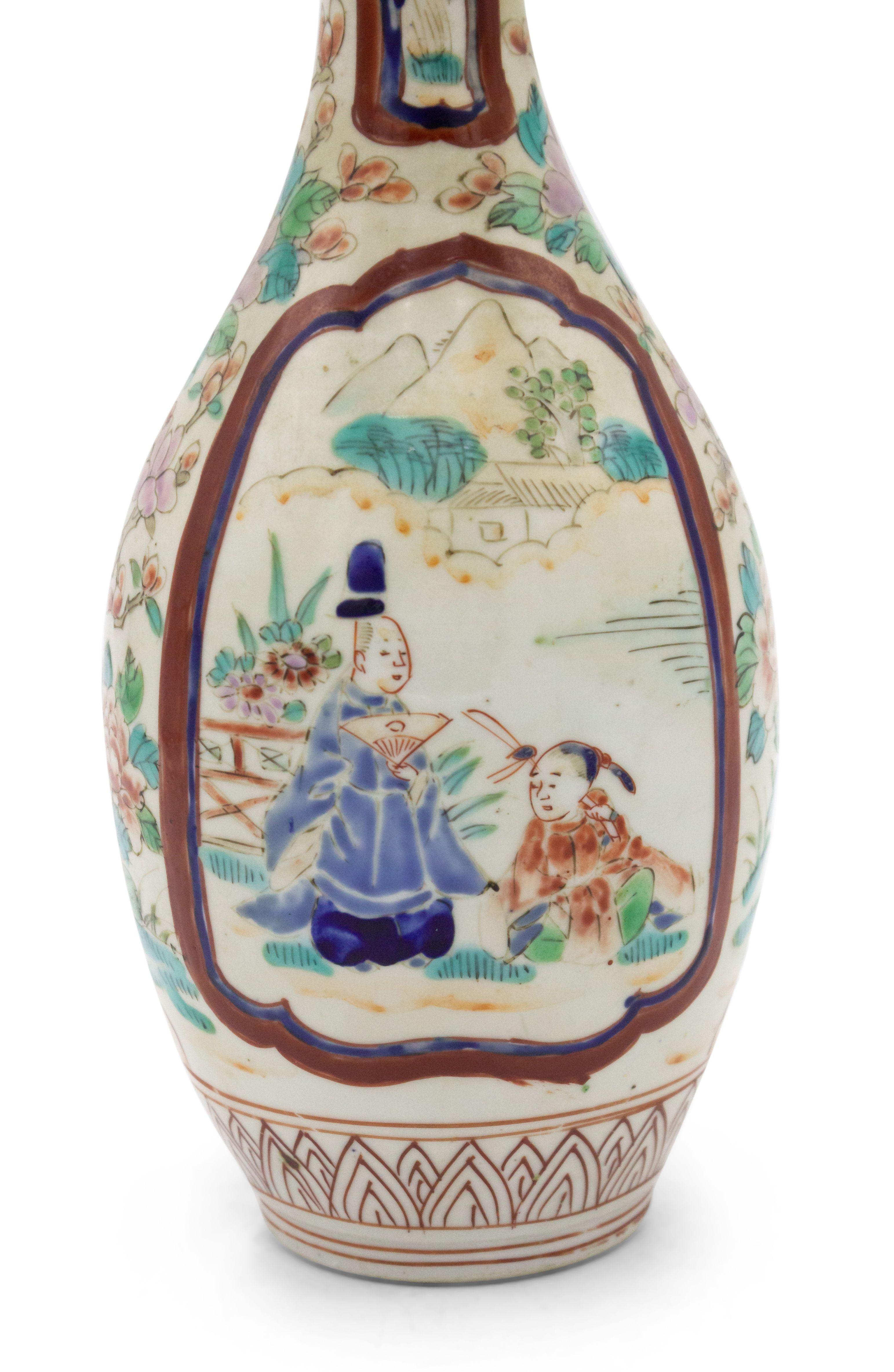 Exportation chinoise Paire de vases chinois en porcelaine Imari en vente