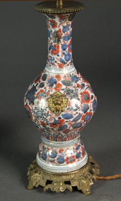 Pair of Chinese Imari Vases Converted into Lamps