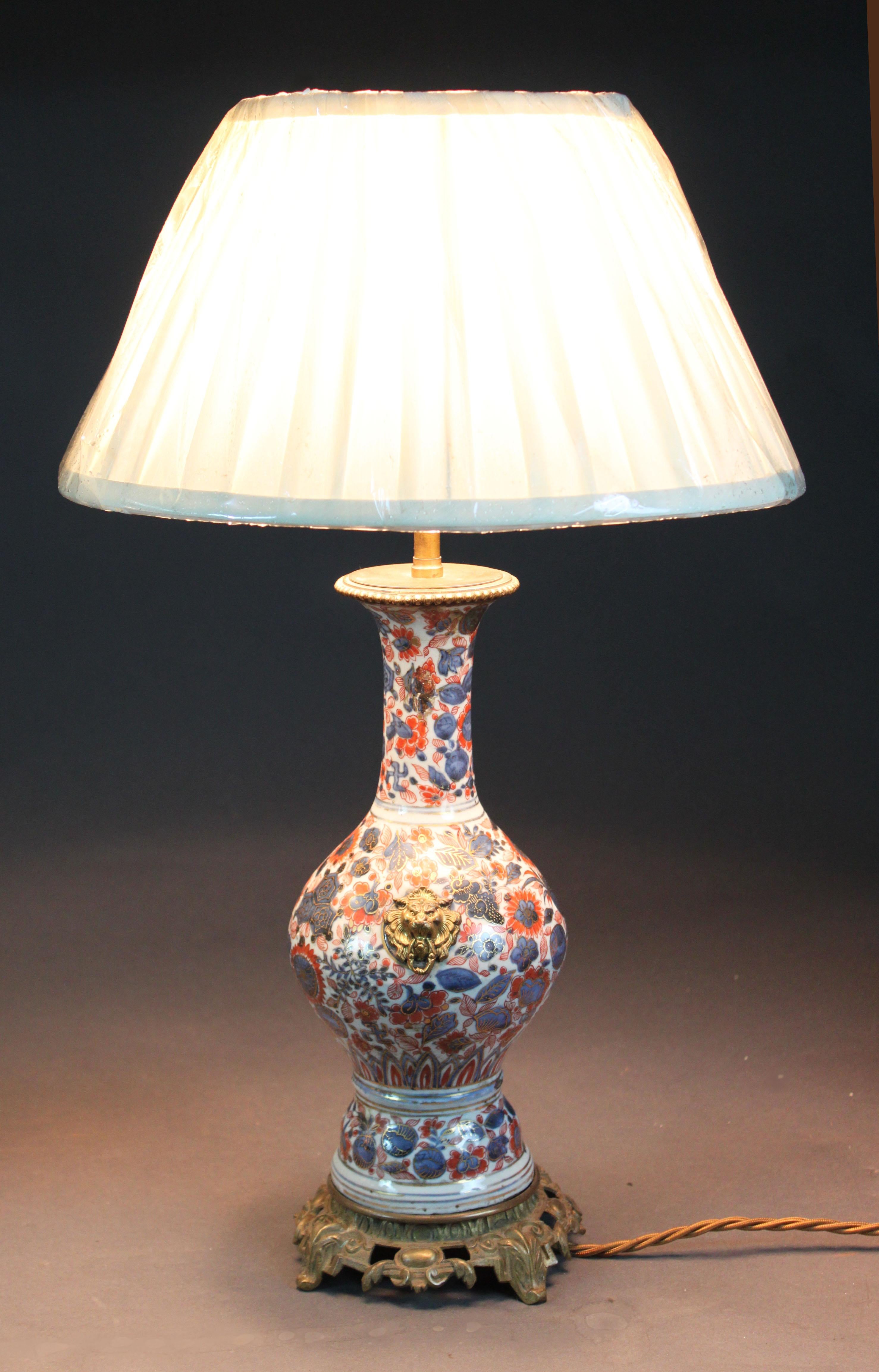 Early 18th Century Pair of Chinese Imari Vases Converted into Lamps