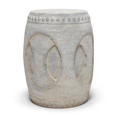 Pair of Chinese Interlocking Stone Drum Tables