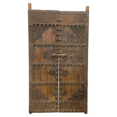 Used Pair of Chinese Iron Bound Courtyard Doors, c. 1900