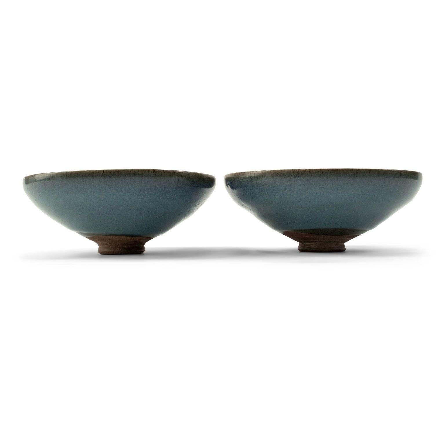 Cinese Coppia di ciotole cinesi in ceramica Jun, dinastia Yuan in vendita
