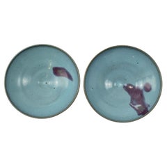 Pair of Chinese Jun Ware Bowls, Yuan Dynasty