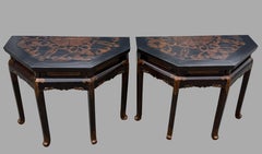 Pair of Chinese Lacquer Console Tables