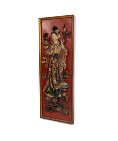Pair of Chinese Lacquered Carved Wall Plaques