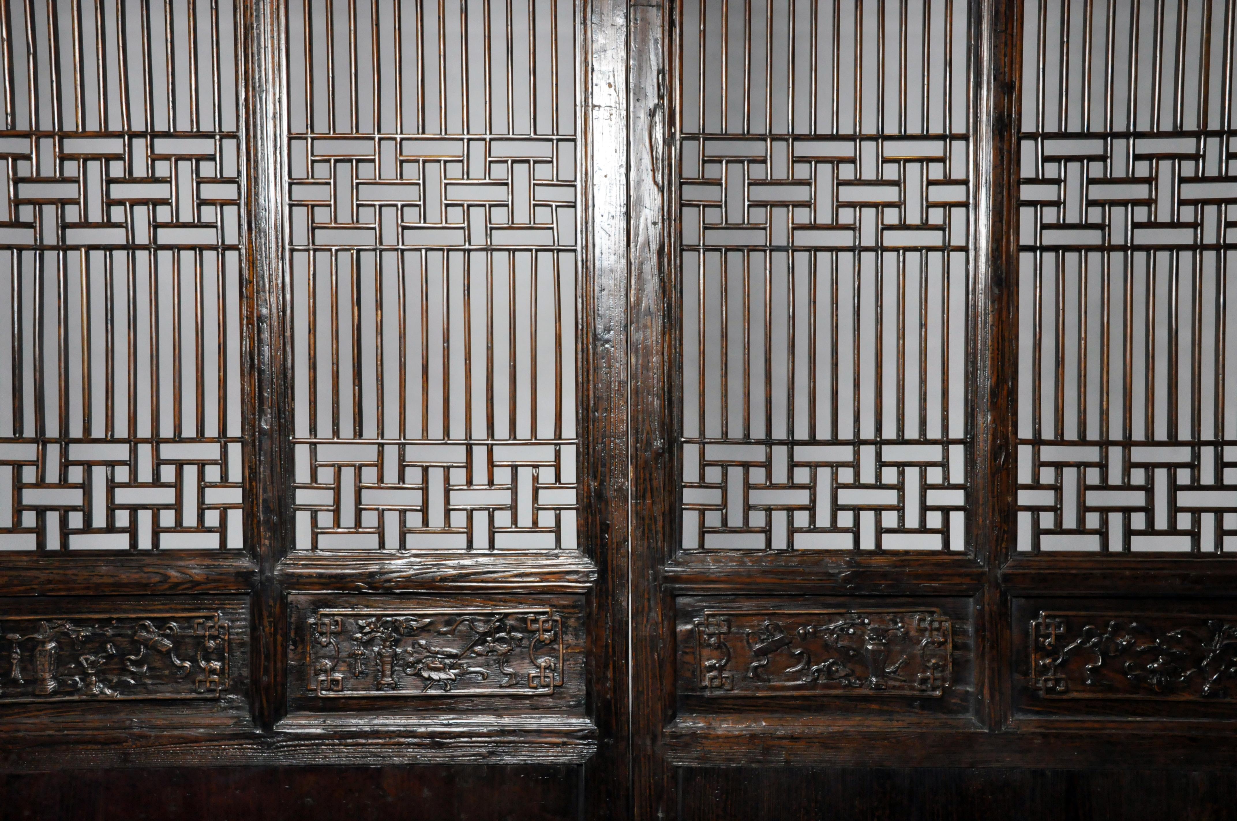 Pair of Chinese Lattice Panels In Good Condition In Chicago, IL