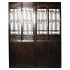 Pair of Chinese Lattice Panels