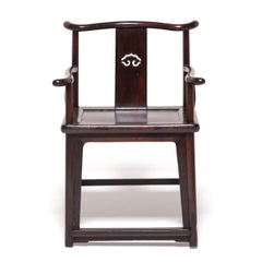 Pair of Chinese Low Back Official's Chairs, C. 1850