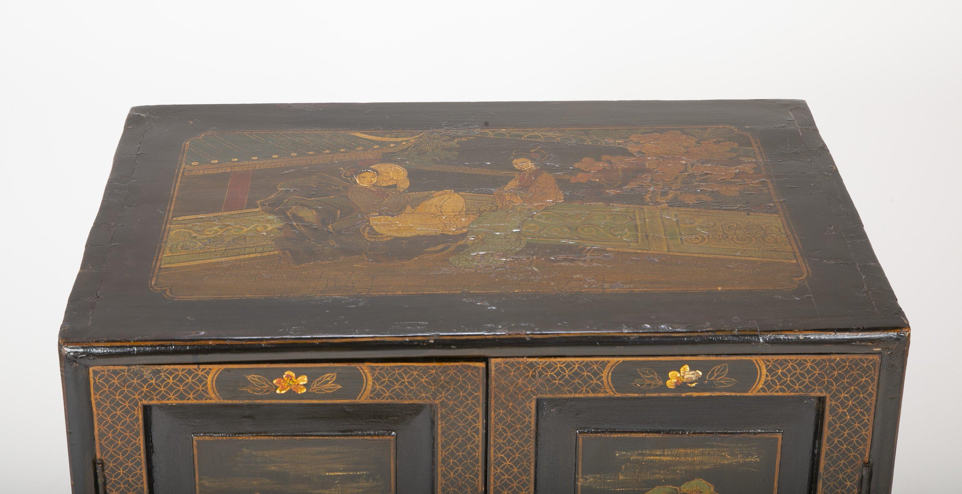 Pair of Chinese Low Cabinets 2