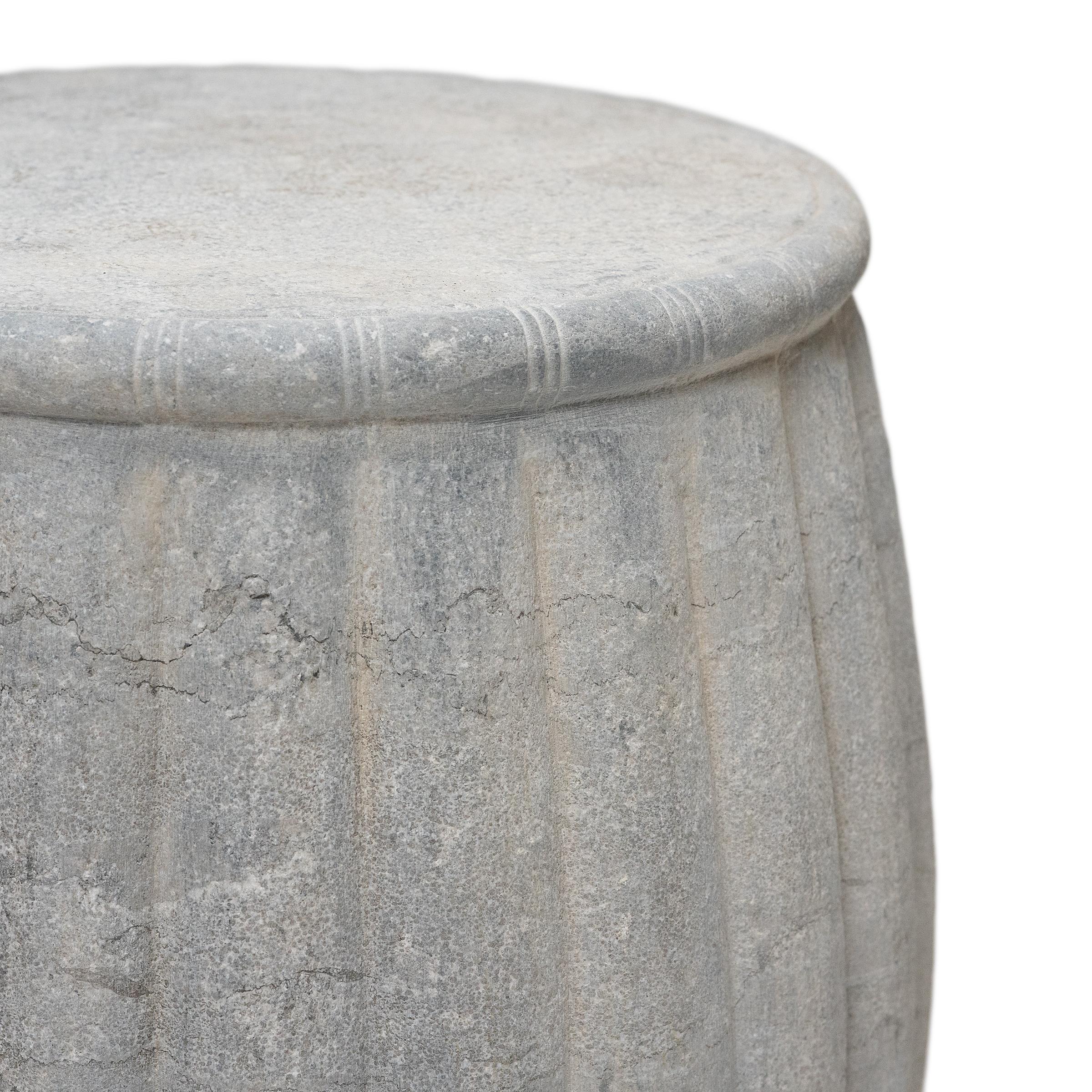 Pair of Chinese Melon Stone Drums 2