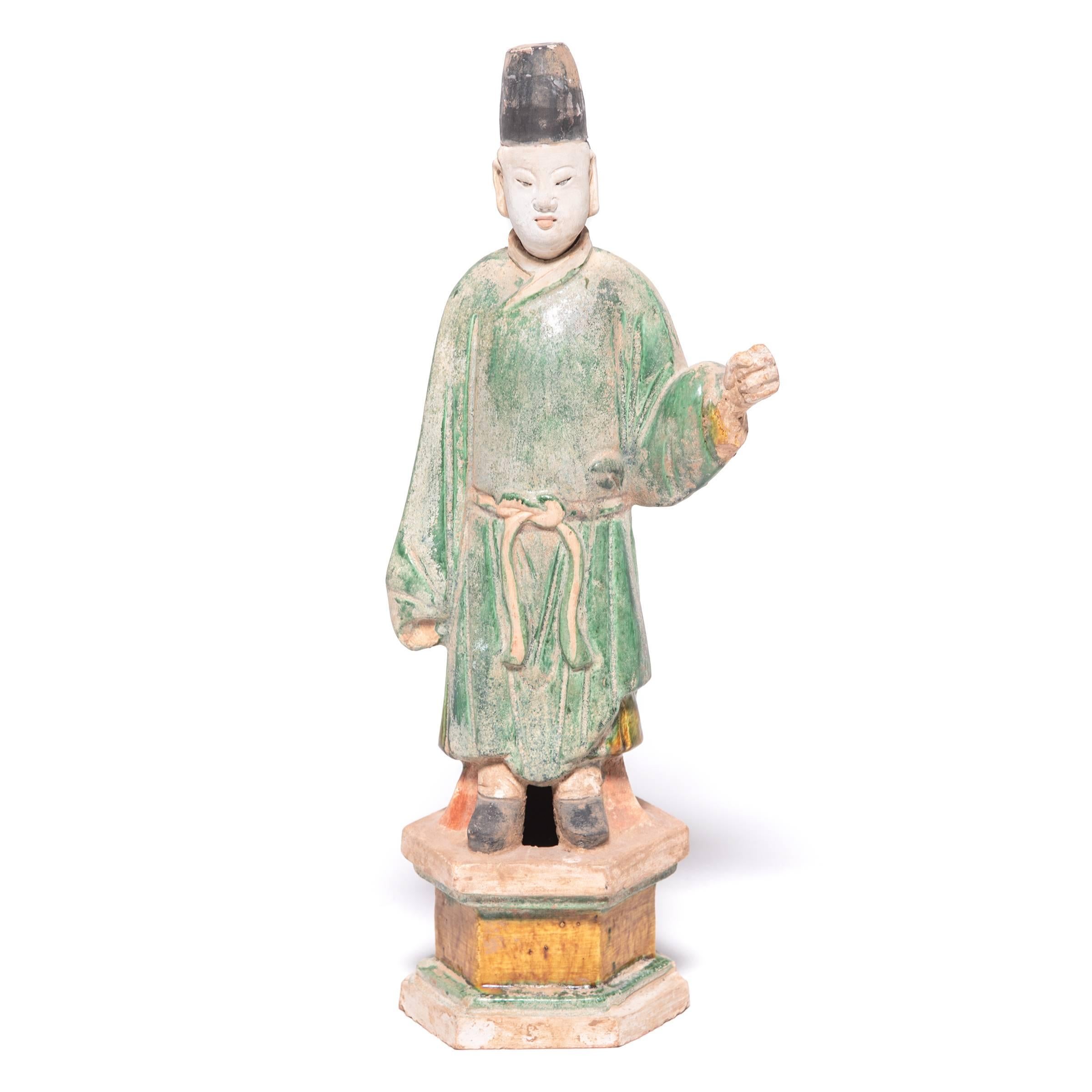 Pair of Chinese Mingqi Celestial Attendants 2