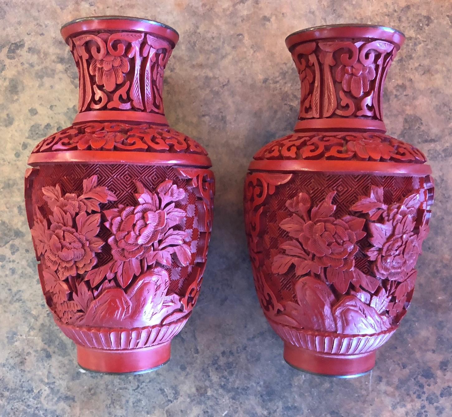 cinnabar vase