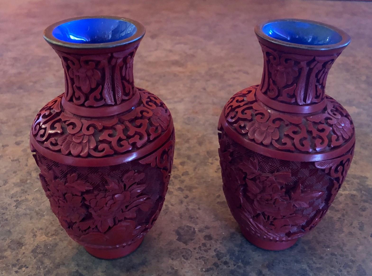 cinnabar lacquer vase