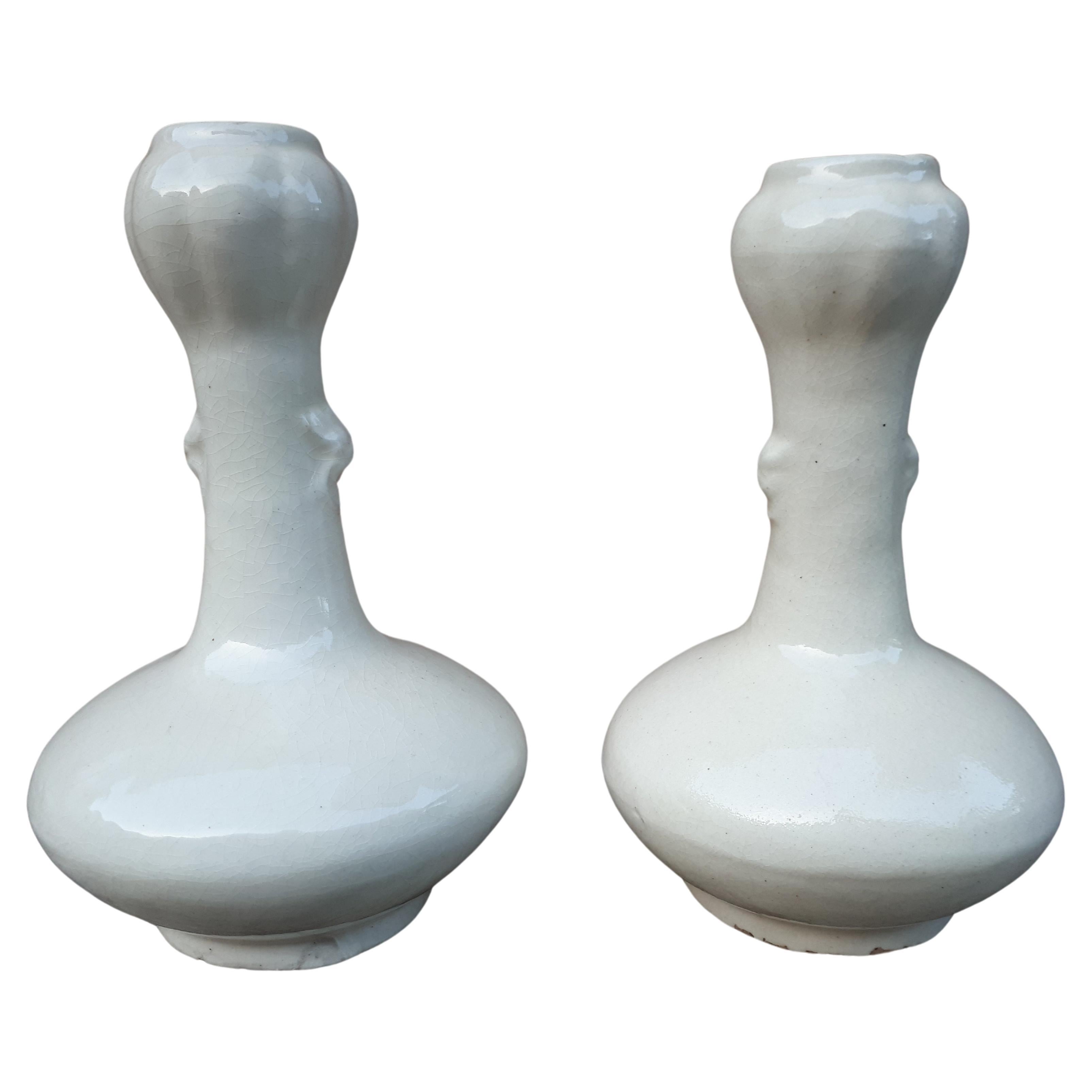 Pair Of Chinese Monochrome Vases, China Ming Dynasty For Sale