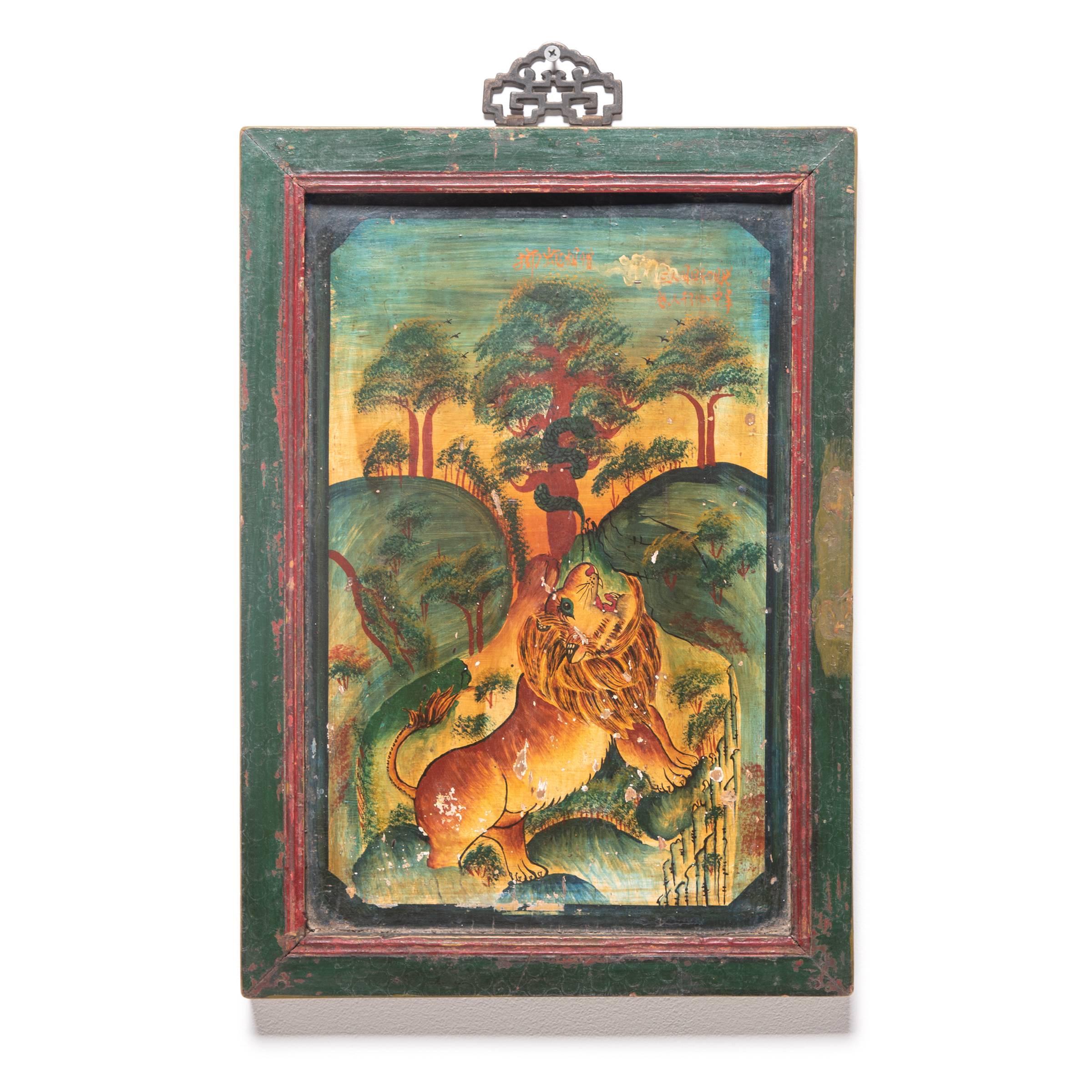 Created in the 1970s just as China was beginning its ascent as a global economic force, this set of four painted panels based on mythological tales seem to foretell the nation’s strength and power. Pictured in what is described as a “yellow mountain