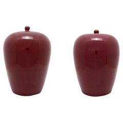 Pair of Chinese Oxblood Ginger Jars, c. 1850