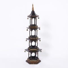 Pair of Chinese Pagoda Towers