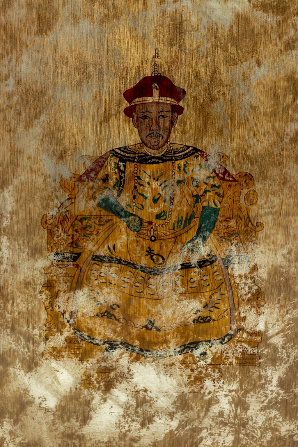 Paire de portraits d'ancêtres peints en Chine 2