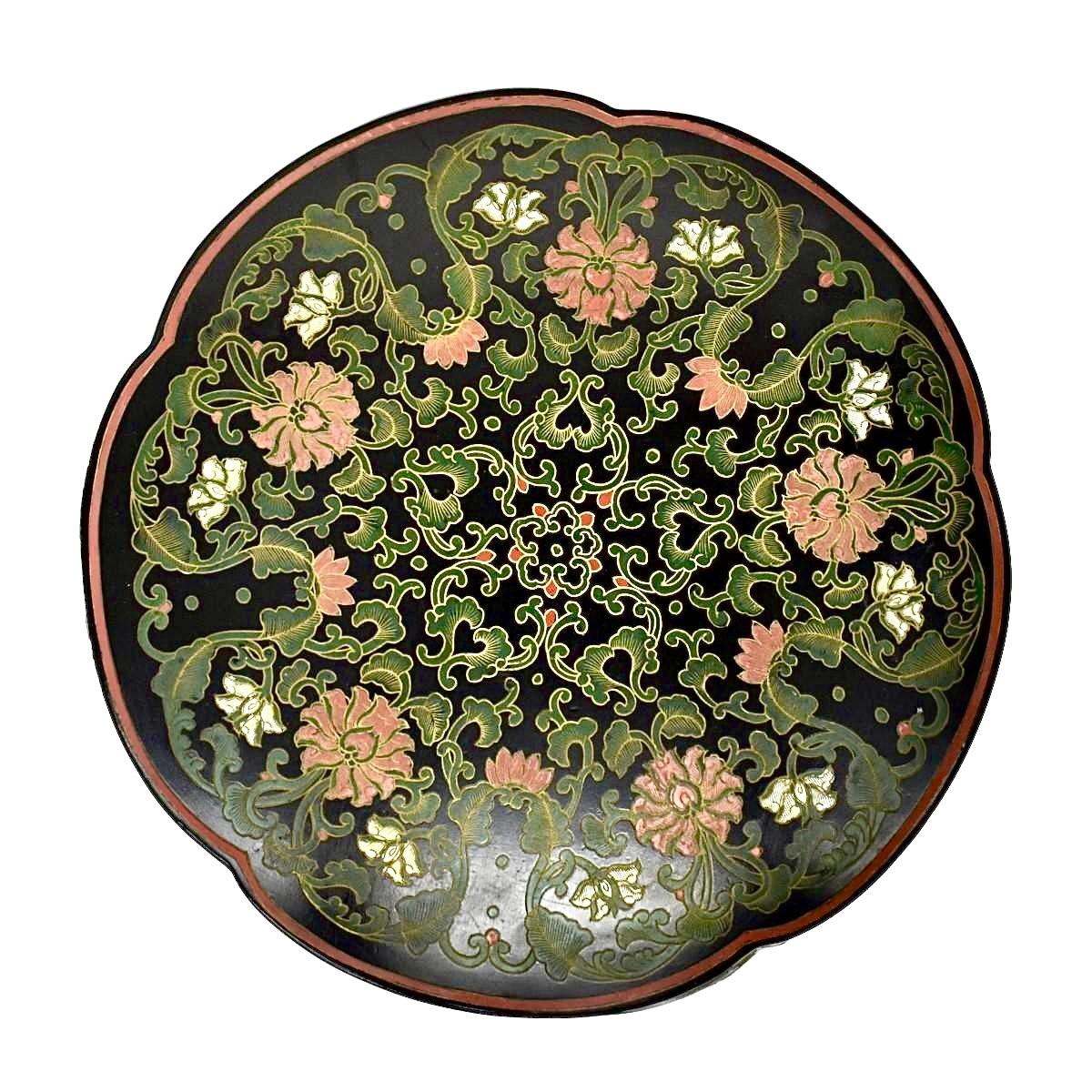 Paar chinesische bemalte und lackierte Chinoiserie-Sockel im Zustand „Gut“ im Angebot in Bradenton, FL