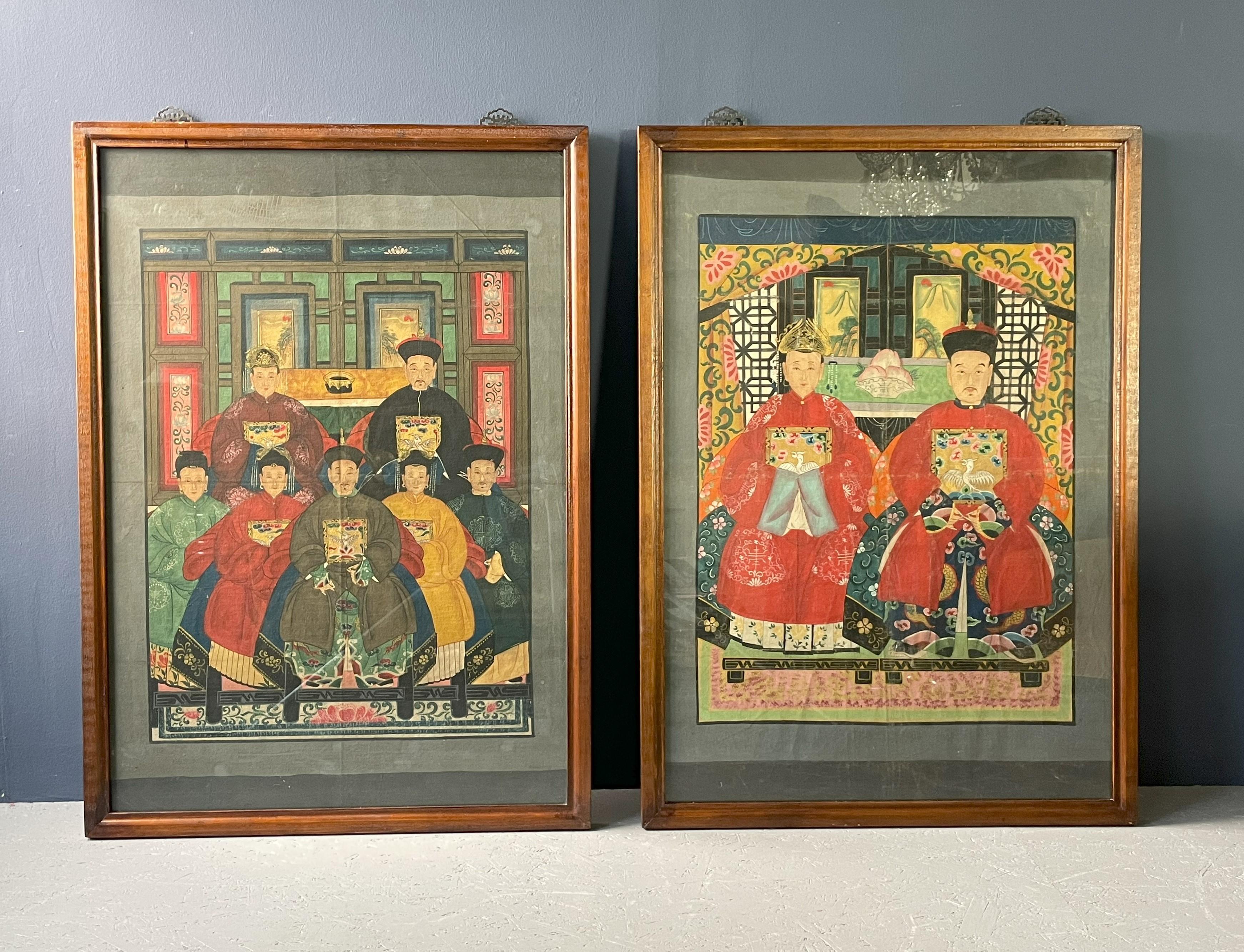 Enrich your space with a harmonious blend of tradition and love—a captivating duo of our Chinese couple and family paintings.
