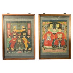 Vintage Pair of Chinese Paintings