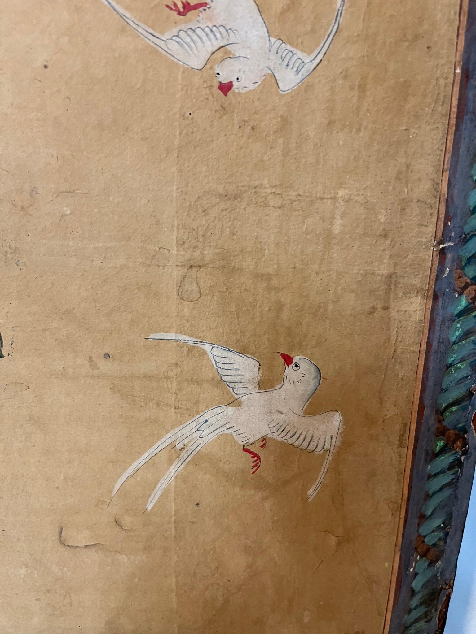 Pair of Chinese Panels Painted on Paper Second Part, 19th Century 3