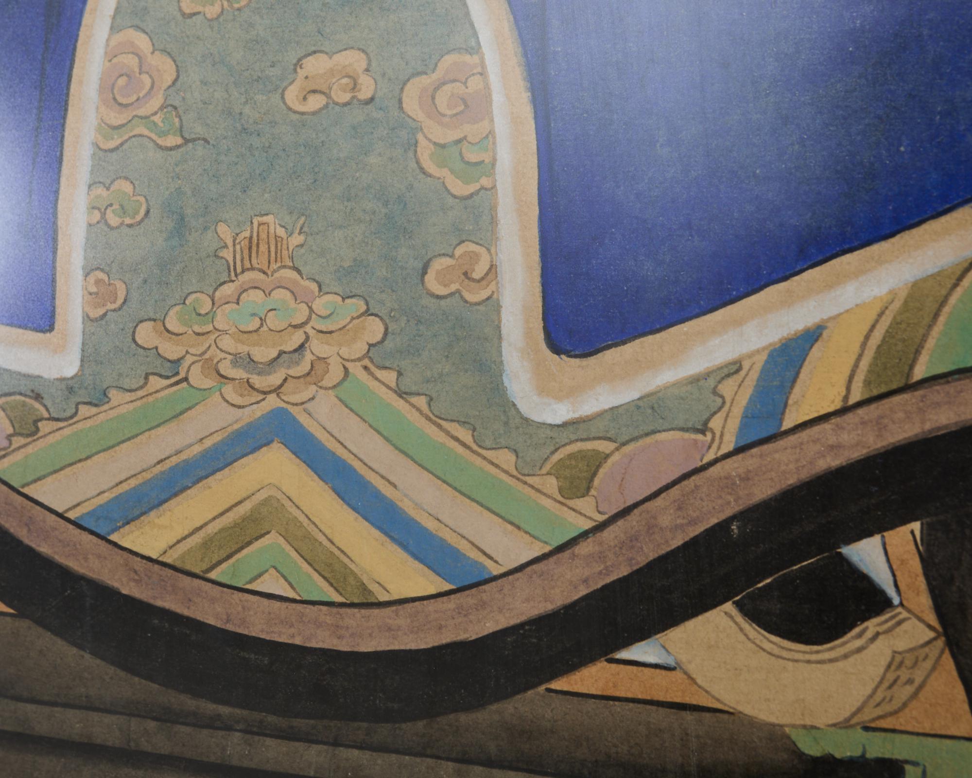 Pair of Chinese Patriarch Matriarch Ancestral Portraits For Sale 1