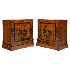 Paire d'armoires de jardin chinoises en laque persane, vers 1900