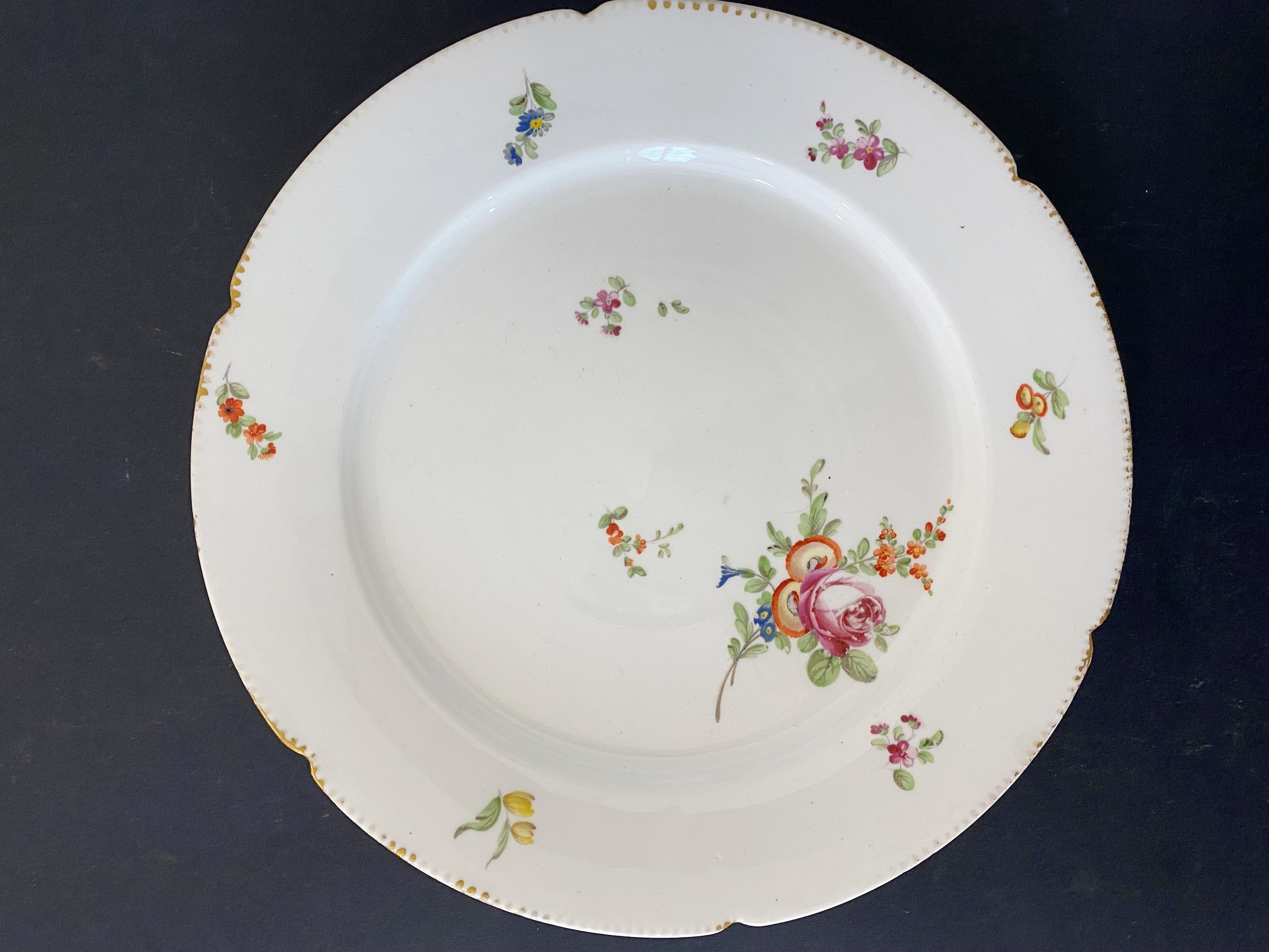 Porcelain Pair of Chinese Plate India Compagny 18th Century For Sale