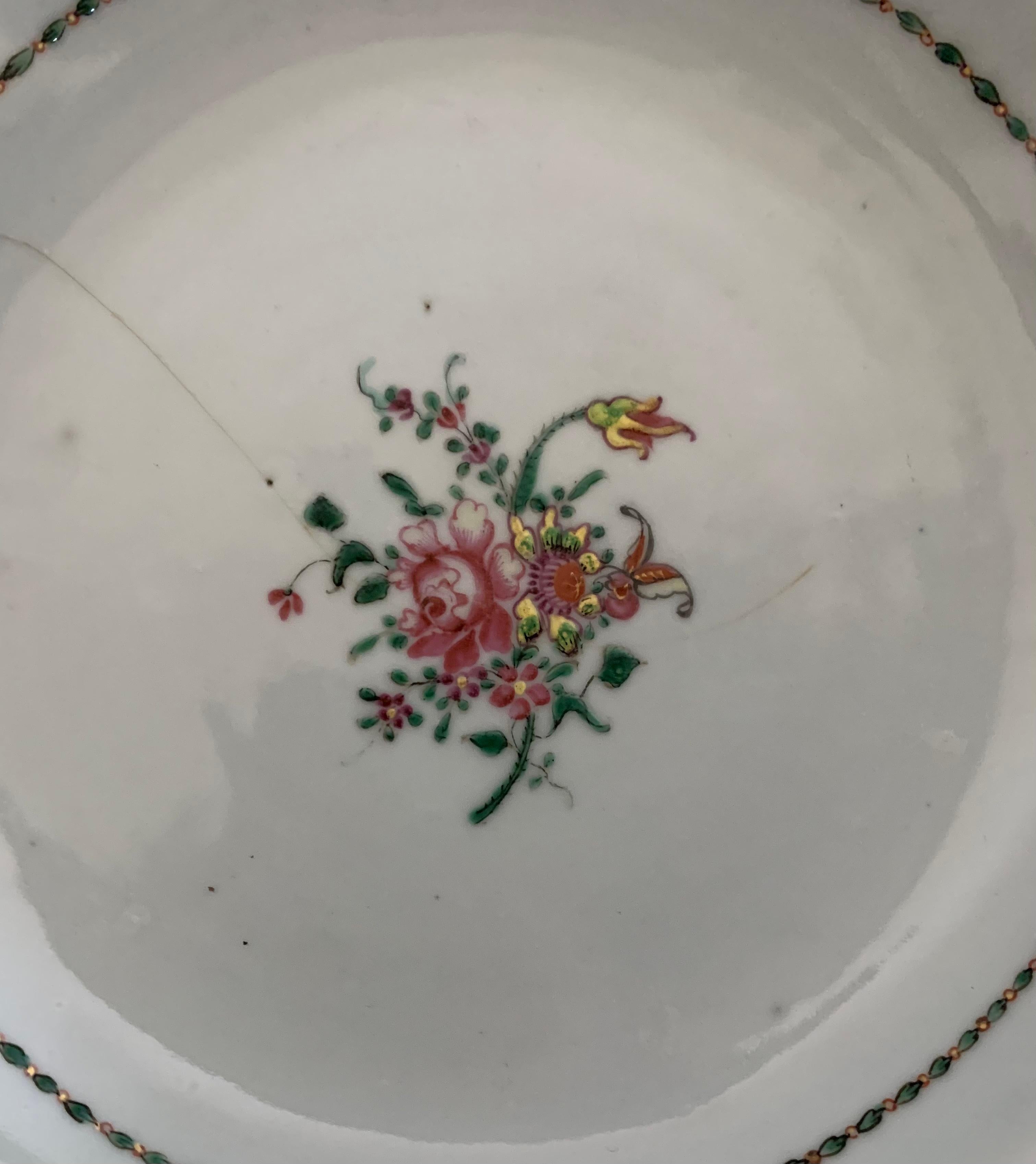Pair of Chinese Plate India Compagny 18th Century For Sale 1