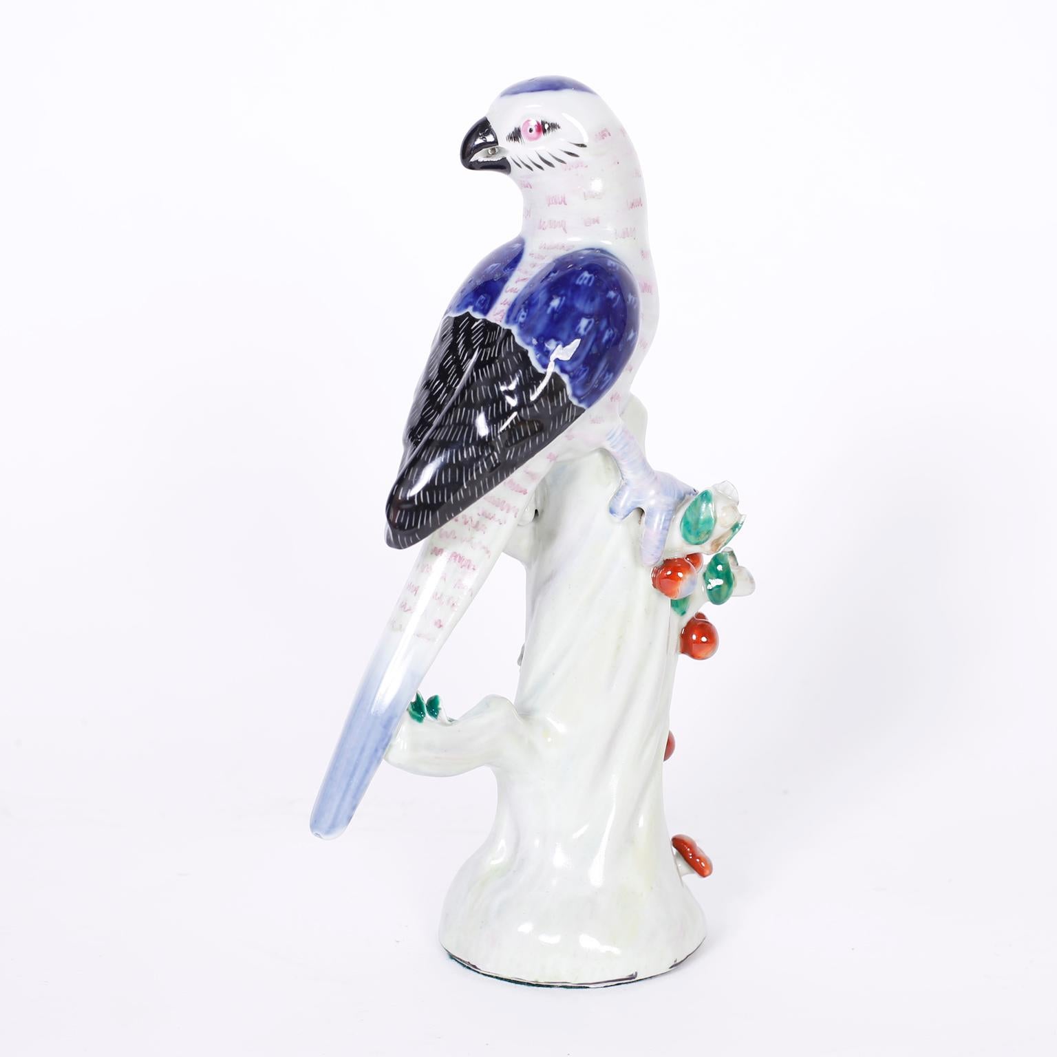 20th Century Pair of Chinese Porcelain Birds