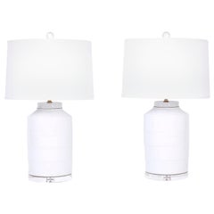 Pair of Chinese Porcelain Celadon Table Lamps