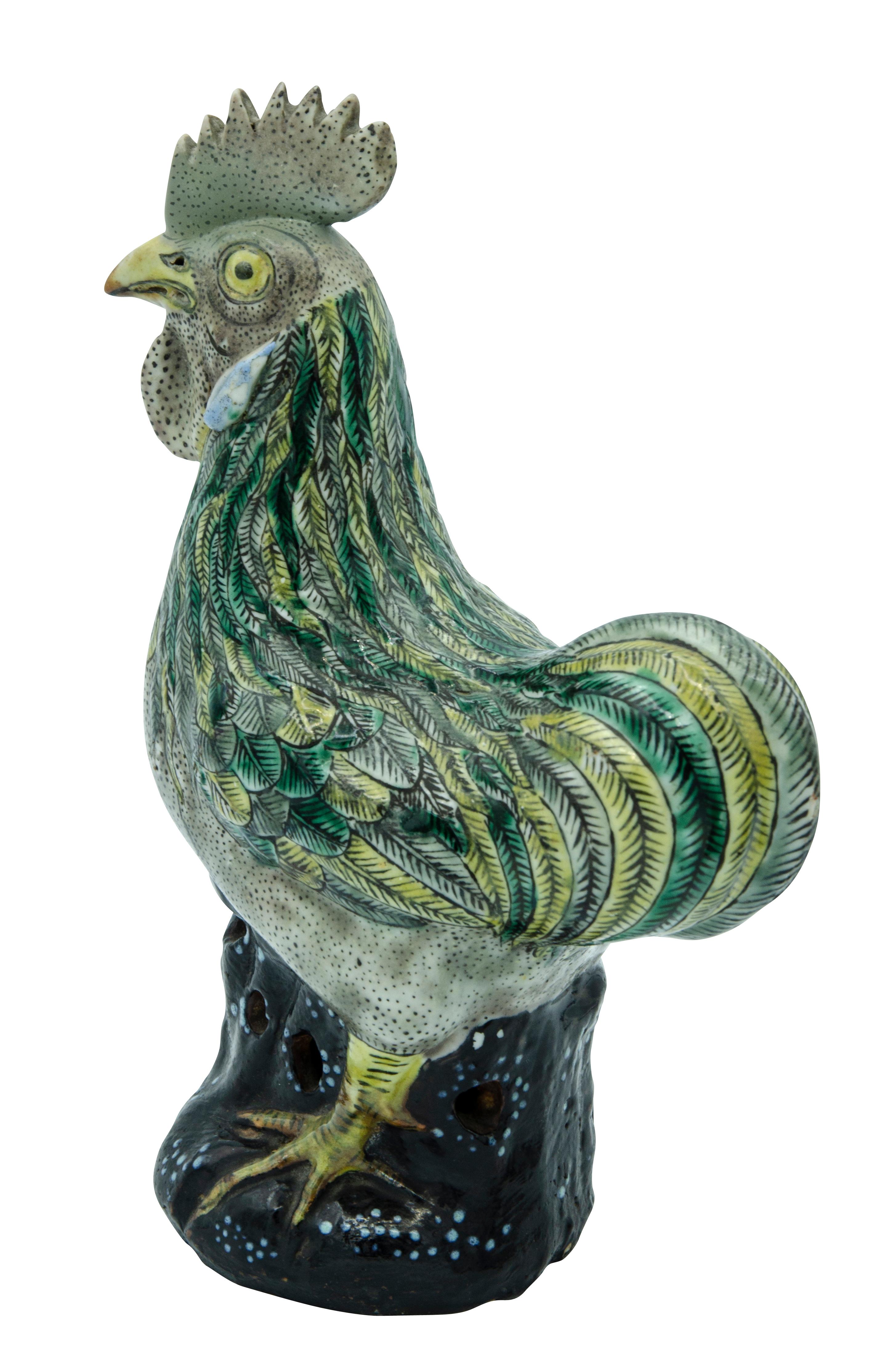 Pair of Chinese Porcelain Chickens For Sale 1