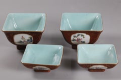 pair of Chinese porcelain cover bowls circa 1900