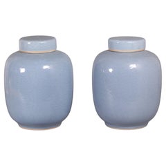 Pair of Chinese Porcelain Cover Jars, Republic Period