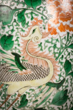 Pair of Chinese Porcelain Famille Verte Vases, circa 1840