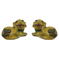 Pair of Chinese Porcelain Foo Dogs