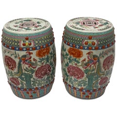 Antique Pair of Chinese Porcelain Garden Seats
