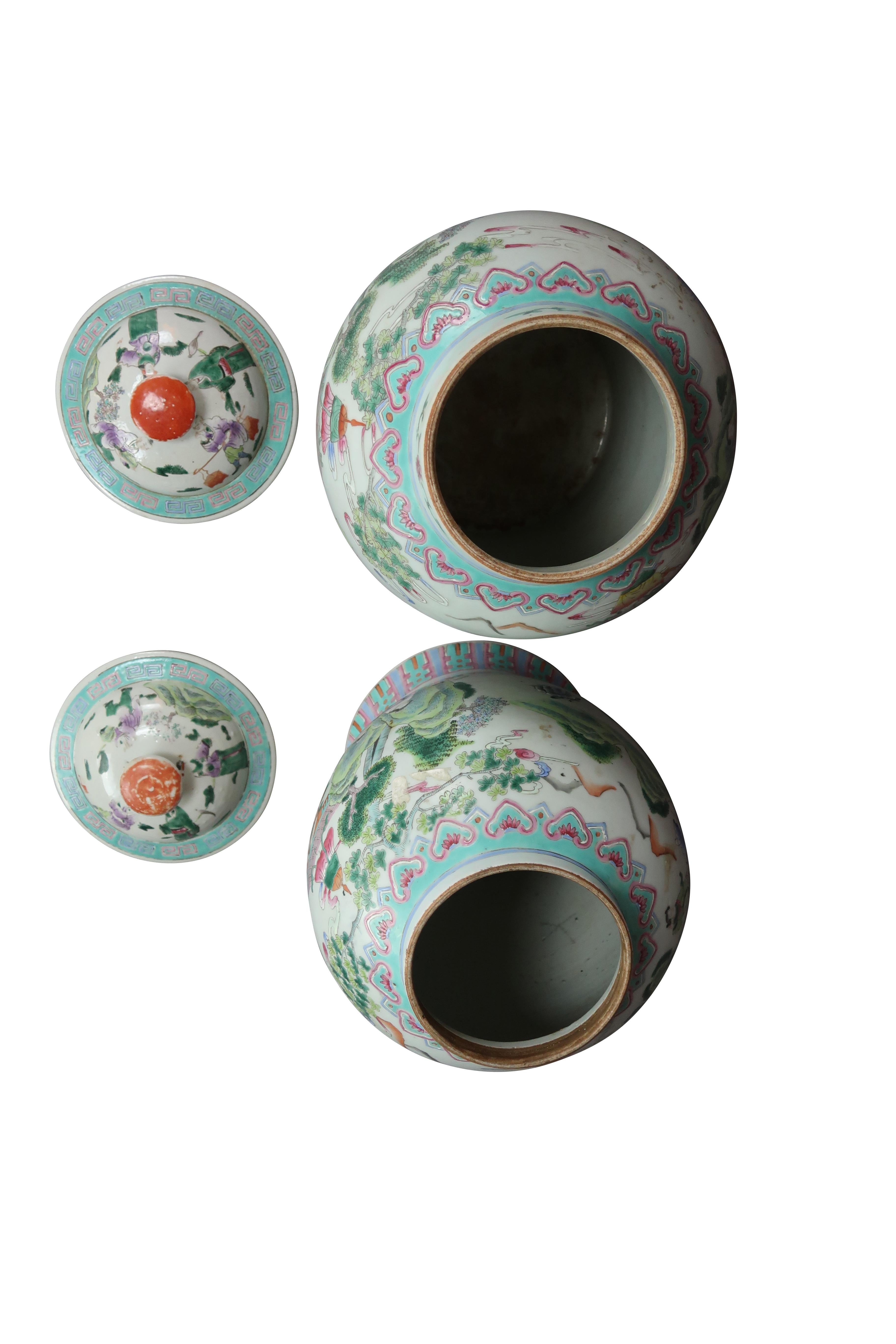 19th Century Chinese Porcelain Ginger Jars 