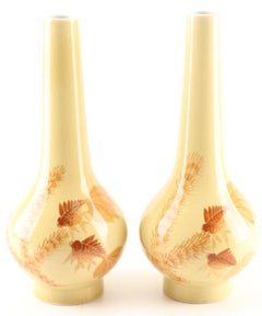 Pair of Chinese Porcelain Hand Painted Goldfish Motif Vases