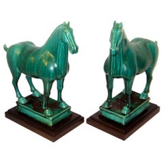 Pair of Chinese Porcelain Horses